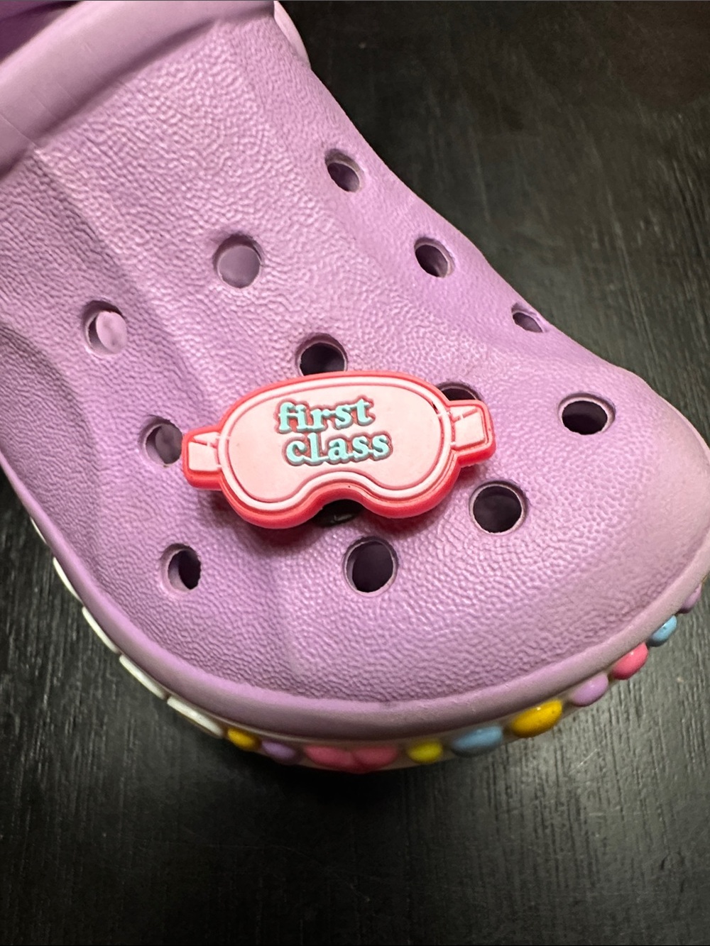 ‘First Class' Eye mask Charm